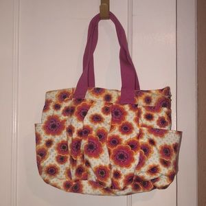 Y2K era flowered tote